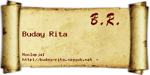 Buday Rita névjegykártya