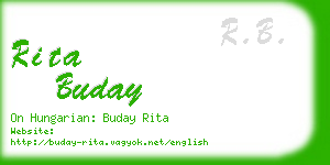 rita buday business card